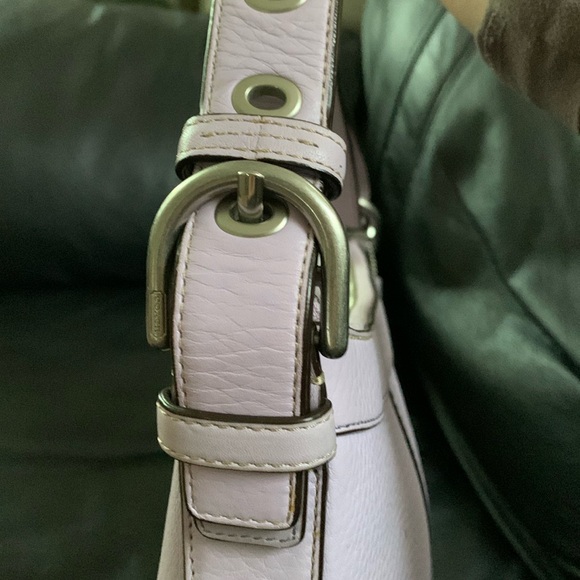 Coach Crossbody/Shoulder Leather Bag, Lavender Color - Picture 13 of 16